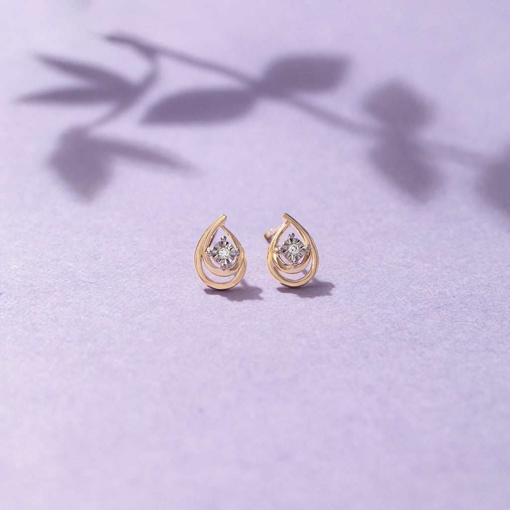 Dual Pear Diamond Stud Earrings 3